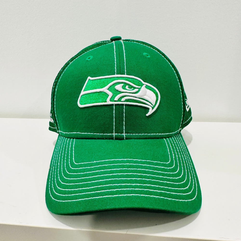 New Era Seattle Seahawks NFL Green St Patricks Day 39THIRTY Hat Large-XLarge